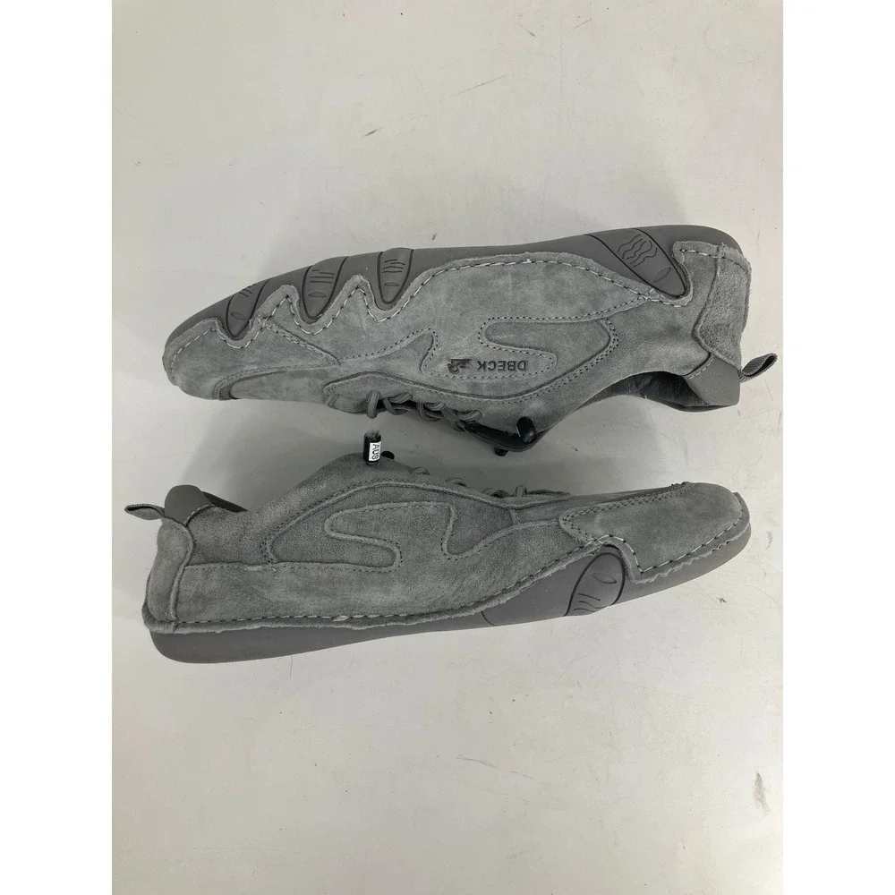 Obeck Suede Walking Shoes unisex  42 Grey Toggle Lace Ergonomic Sole